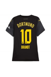 Borussia Dortmund Julian Brandt #10 Jalkapallovaatteet Naisten Vieraspaita 2024-25 Lyhythihainen